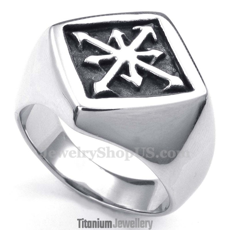 Titanium Arrow Cross Ring Titanium Arrow Cross Ring