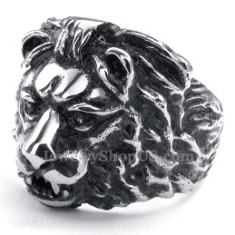 Titanium Lion Head Ring