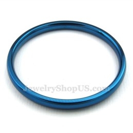 2Mm Titanium Round Blue Ring