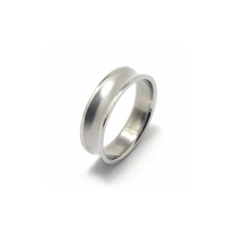 Concaved 6Mm Titanium Ring Concaved 6Mm Titanium Ring