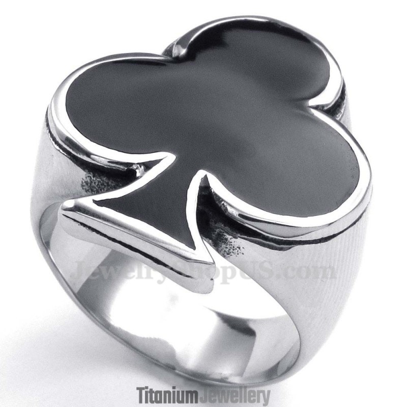 Titanium Spades Ring