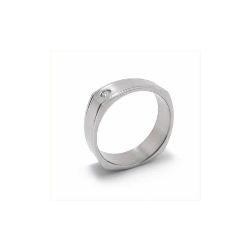 Diamond Set 6Mm Titanium Inlaid Court Band Ring Diamond Set 6Mm Titanium Inlaid Court Band Ring