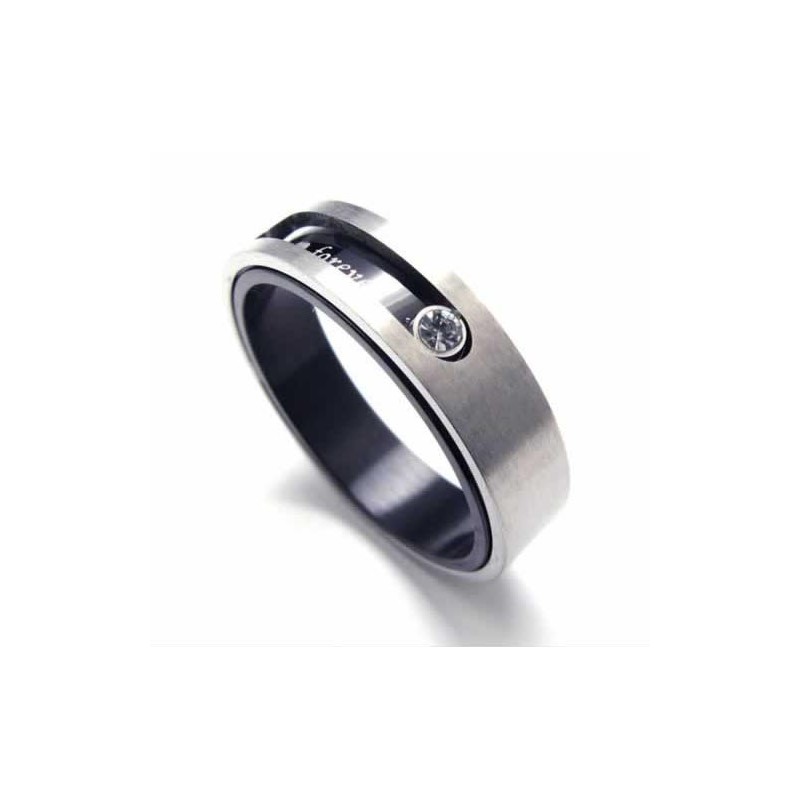 Diamond Set 5Mm Titanium Inlaid Court Band Ring Diamond Set 5Mm Titanium Inlaid Court Band Ring