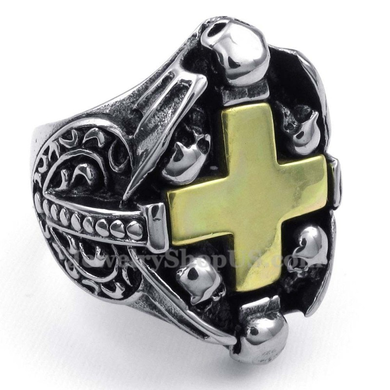 Titanium Skull Cross Ring Titanium Skull Cross Ring