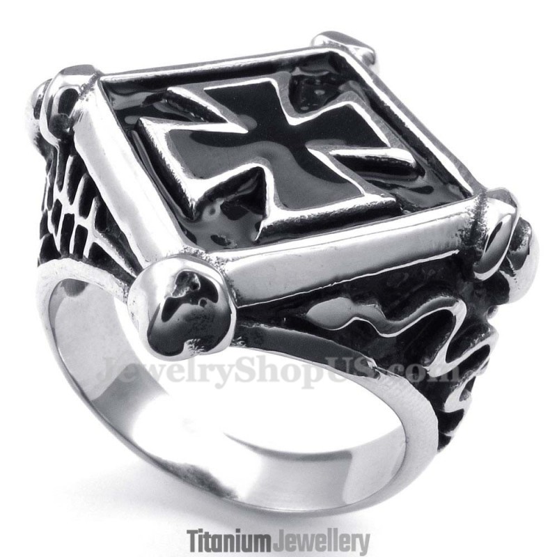 Titanium Rhombus Cross Ring Titanium Rhombus Cross Ring