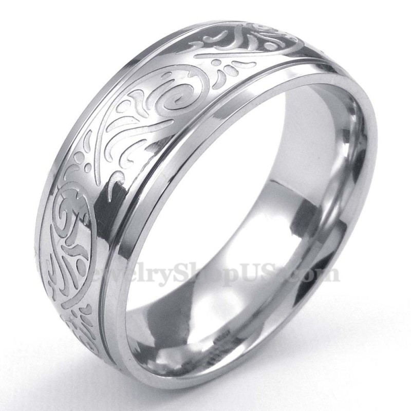 Titanium Corrosion Pattern Ring Titanium Corrosion Pattern Ring