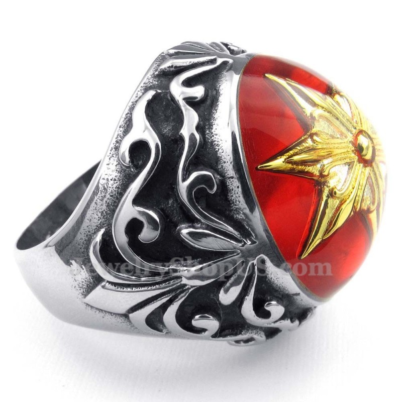 Gold Star Of David Titanium Ring Gold Star Of David Titanium Ring