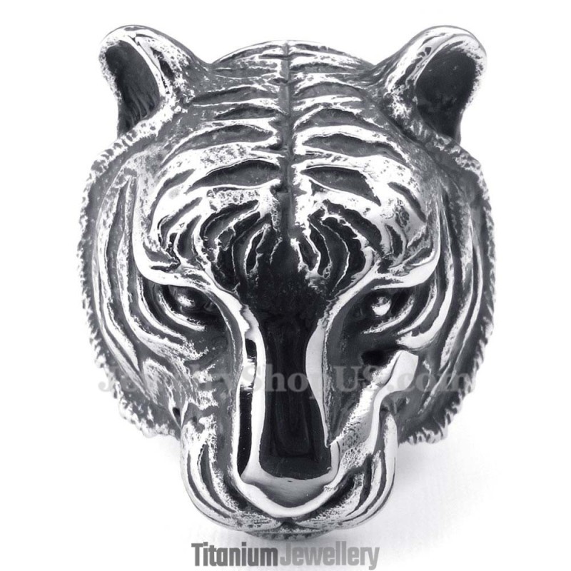 Titanium Tiger Head Ring Titanium Tiger Head Ring