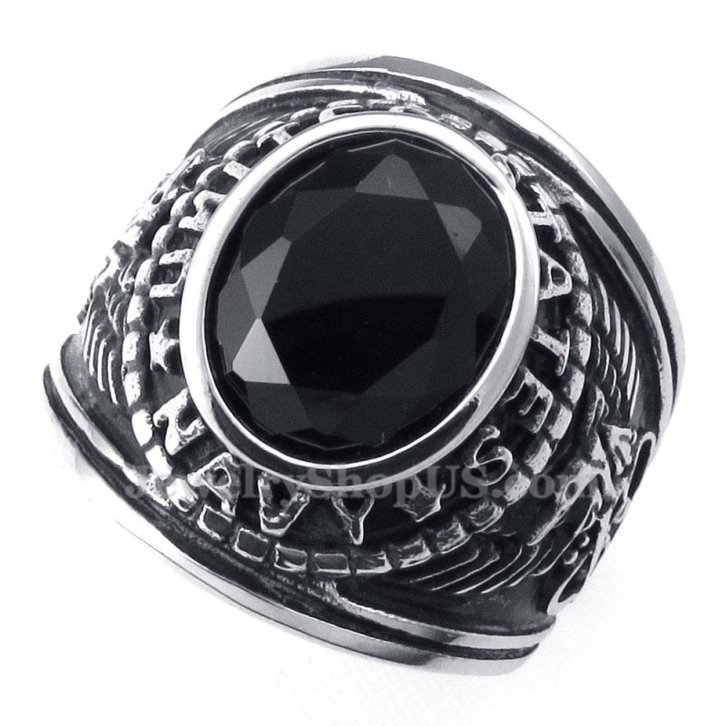 Black Zircon Titanium Ring Black Zircon Titanium Ring