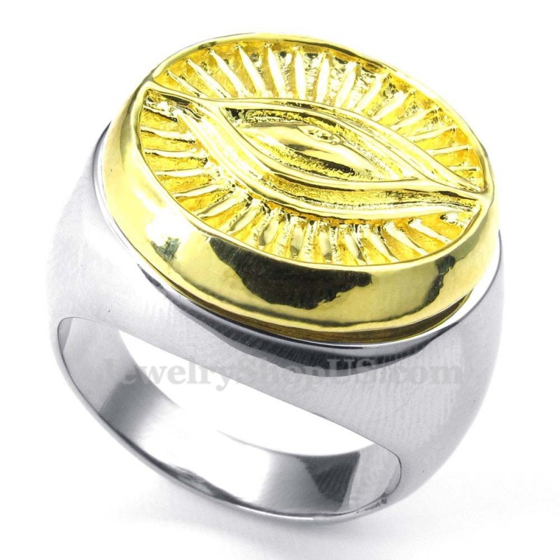 Gold Sun God Titanium Ring Gold Sun God Titanium Ring