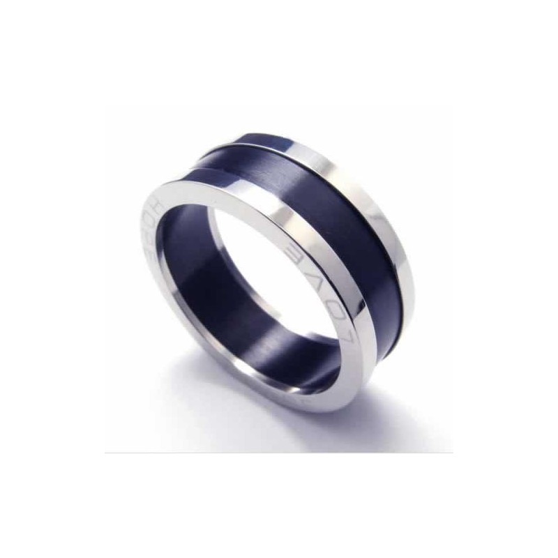 Love 8Mm Black Titanium Ring
