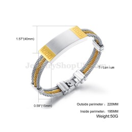 Exquisite Men's Titanium Bracelet C755