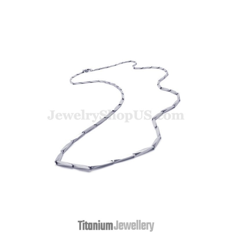 Exquisite Silver Men's Titanium Necklace Chain