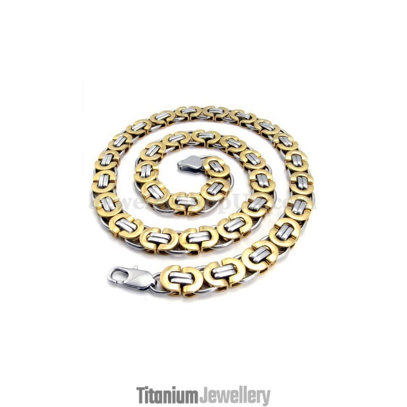 Exquisite Gold Men's Titanium Necklace Chain