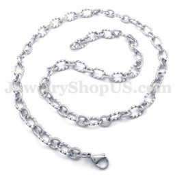 Simple Silver Men's Titanium Necklace Chain