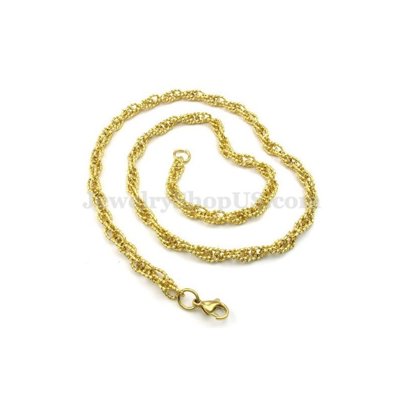 Hot Sale Gold Men's Titanium Necklace Chain Hot Sale Gold Men's Titanium Necklace Chain