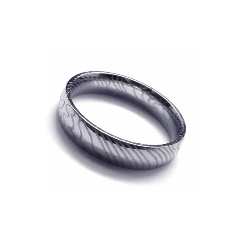 4Mm Ladies Silver Titaniun Ring 4Mm Ladies Silver Titaniun Ring