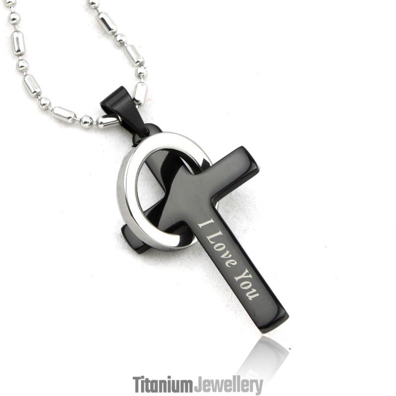 New Style Black Cross Titanium Pendant New Style Black Cross Titanium Pendant