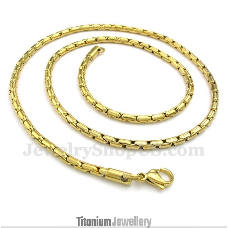 Men's Titanium Gold Necklace Men's Titanium Gold Necklace
