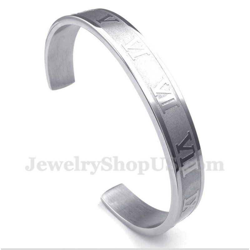 Men's Titanium Roman Numerals Bracelet