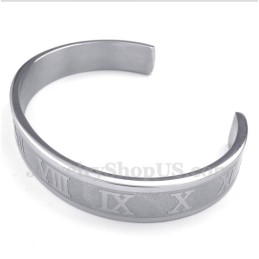 Men's Titanium Roman Numerals Bracelet