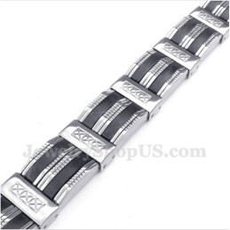 Men's Titanium Rubber Bracelet