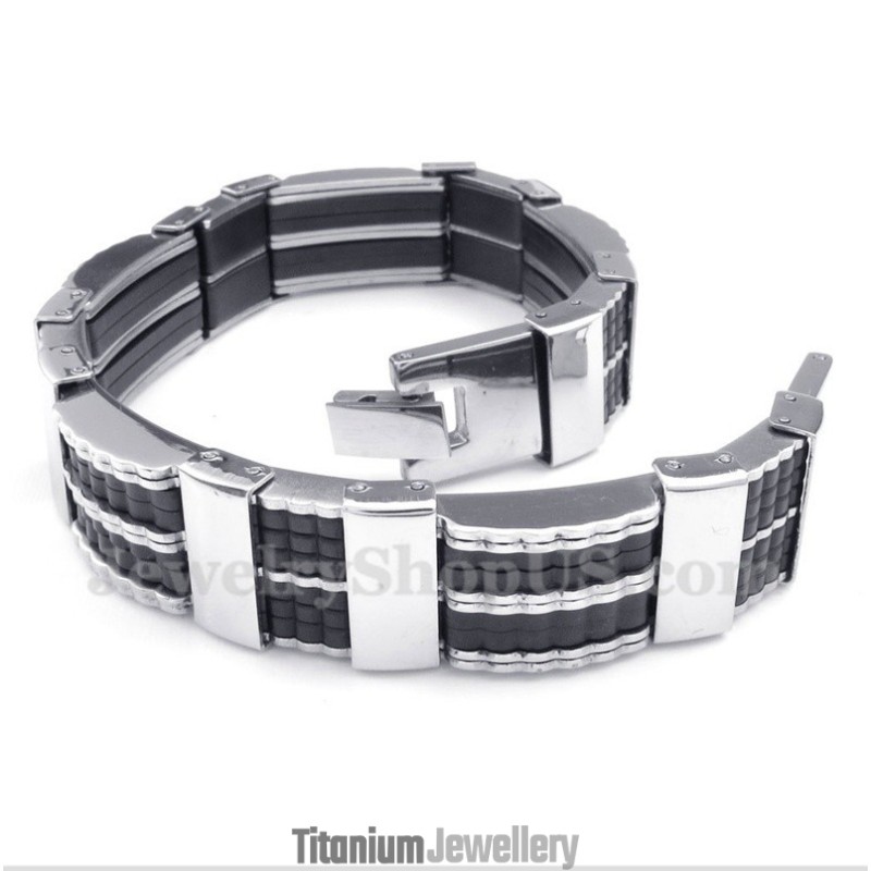 Men's Titanium Rubber Bracelet Men's Titanium Rubber Bracelet