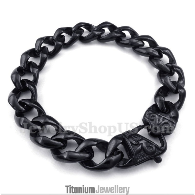 Men's Titanium Casted Black Bracelet Men's Titanium Casted Black Bracelet