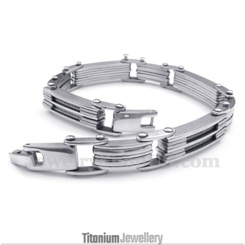 Men's Titanium Cable Bracelet Men's Titanium Cable Bracelet