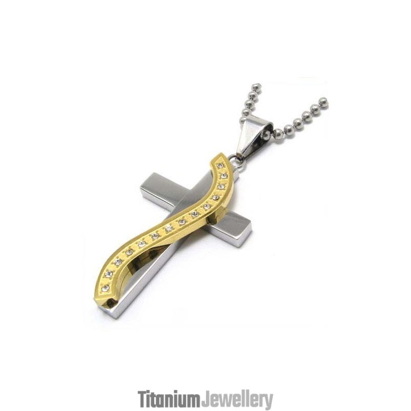 Fashion S Style With Diamonds Cross Titanium Pendant Fashion S Style With Diamonds Cross Titanium Pendant