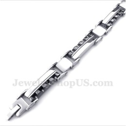 Men's Titanium Black Serrated Bracelet