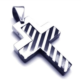 New Style Weave Cross Titanium Pendant