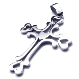 Sweet Heart Love Cross Titanium Pendant