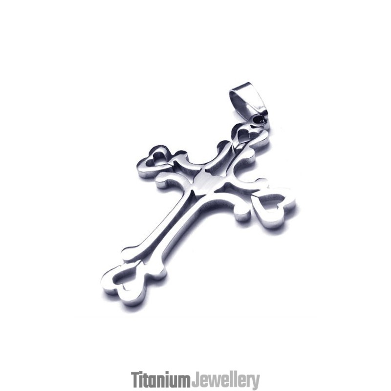 Sweet Heart Love Cross Titanium Pendant Sweet Heart Love Cross Titanium Pendant