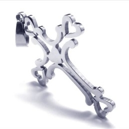 Sweet Heart Love Cross Titanium Pendant