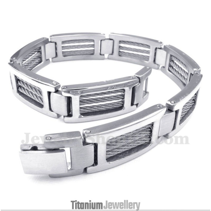 Men's Titanium Cable Bracelet Men's Titanium Cable Bracelet