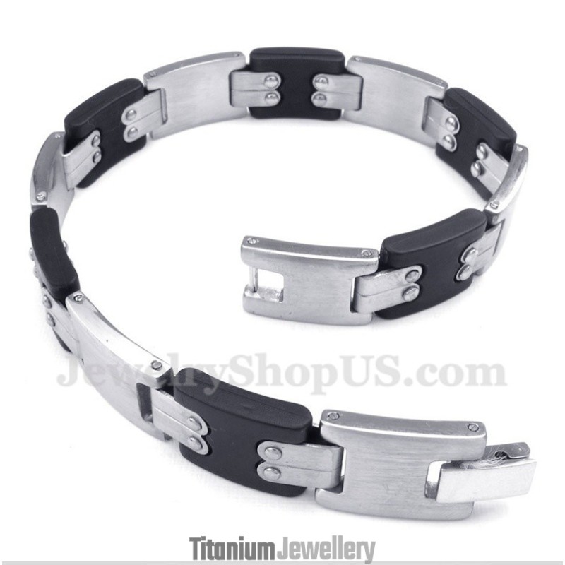 Men's Titanium Black Bracelet Men's Titanium Black Bracelet