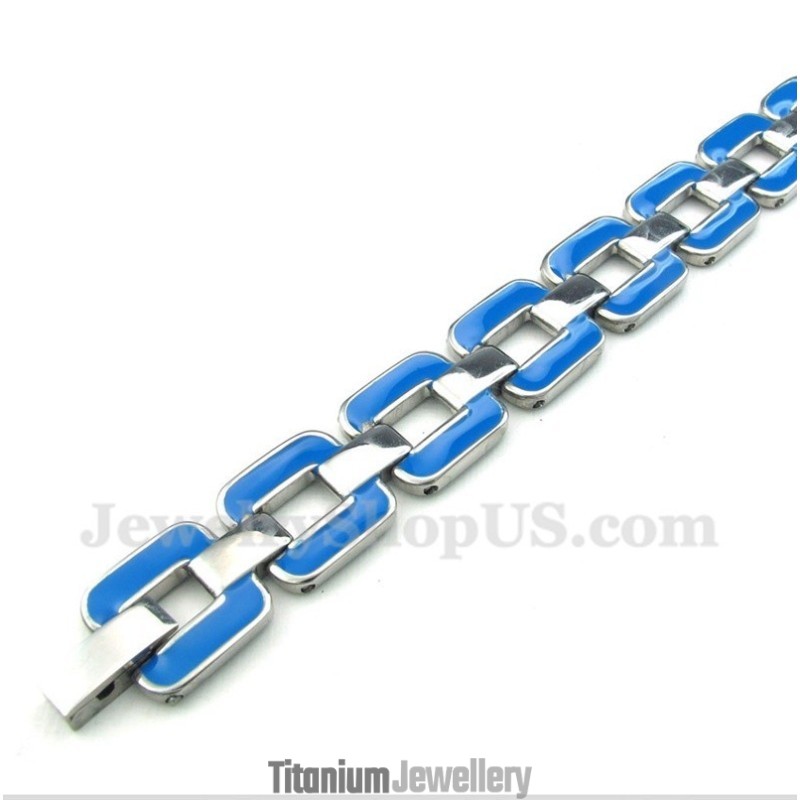 Men's Titanium Blue Bracelet Men's Titanium Blue Bracelet