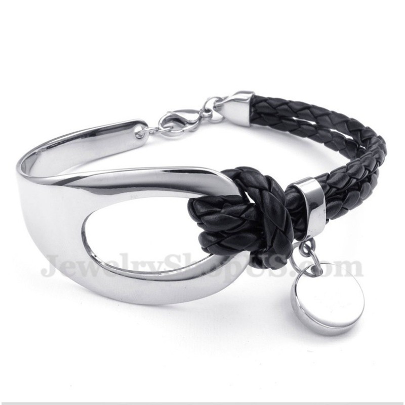 Men's Titanium Leather Bracelet Men's Titanium Leather Bracelet