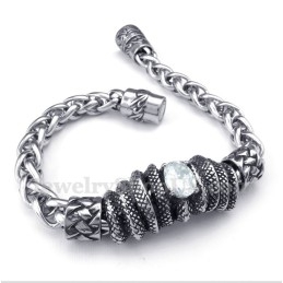 Men's Titanium Casted White Diamond Bracelet