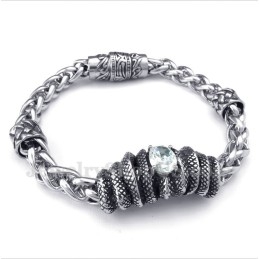 Men's Titanium Casted White Diamond Bracelet