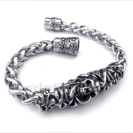 Men's Titanium Casted Skull Bracelet