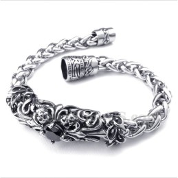 Men's Titanium Casted Black Diamond Bracelet