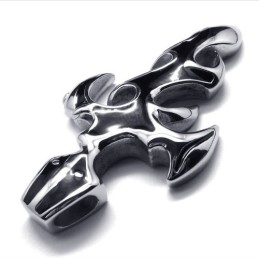 Fashion Flame Sword Cross Titanium Pendant
