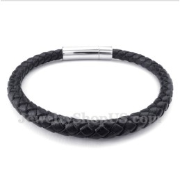 Men's Titanium Leather Bracelet