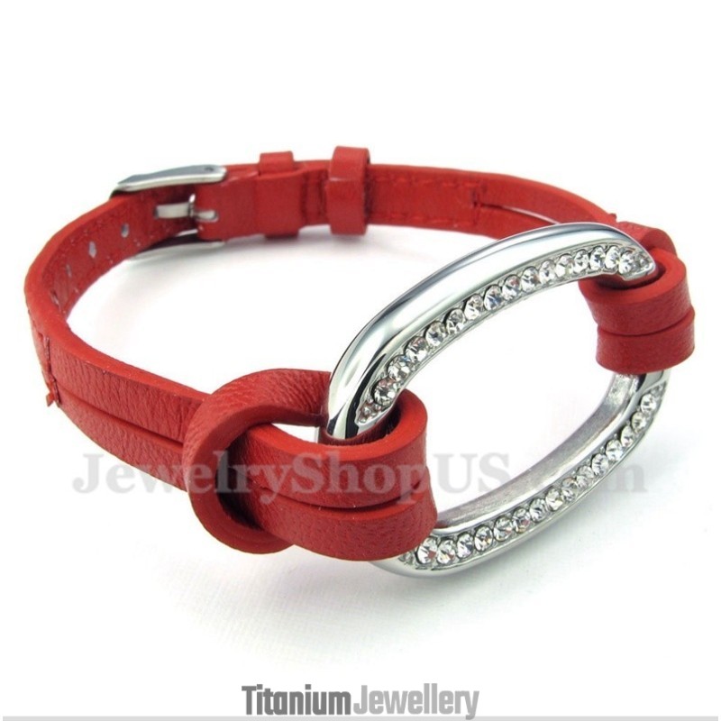 Men's Titanium Leather Bracelet Men's Titanium Leather Bracelet