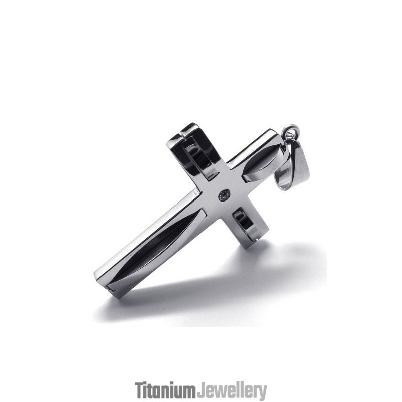 Fashion Wave Cross Titanium Pendant Fashion Wave Cross Titanium Pendant