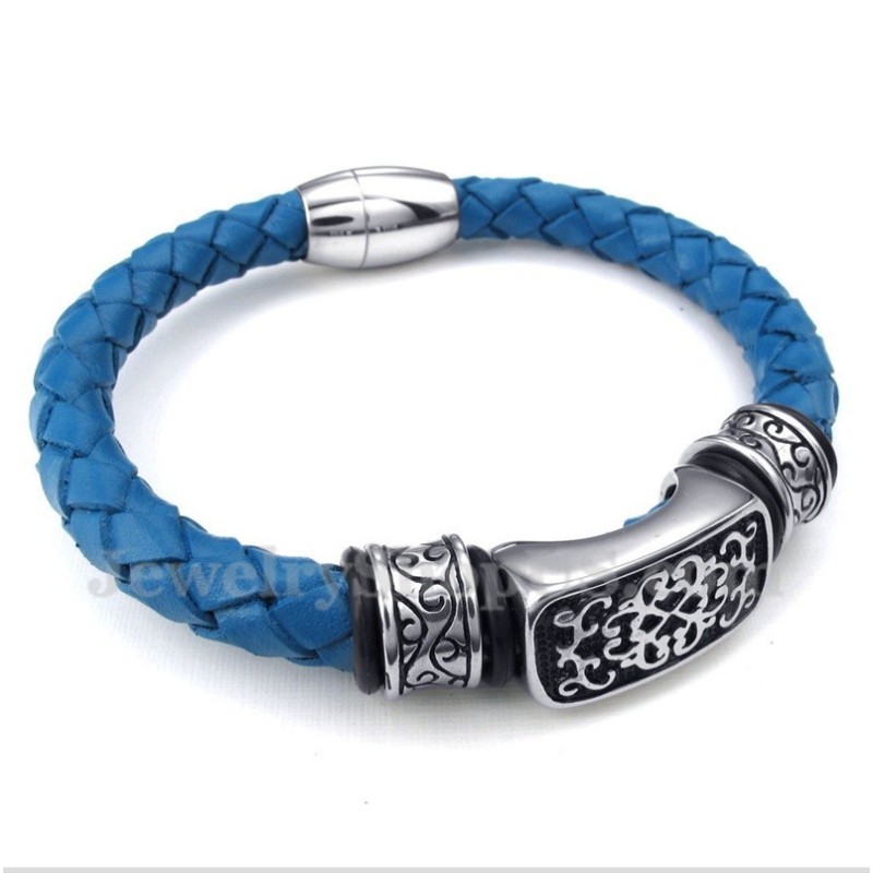 Men's Titanium Leather Bracelet Men's Titanium Leather Bracelet