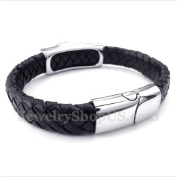 Men's Titanium Lion'S Head Leather Bracelet