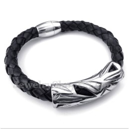 Men's Titanium Leather Bracelet